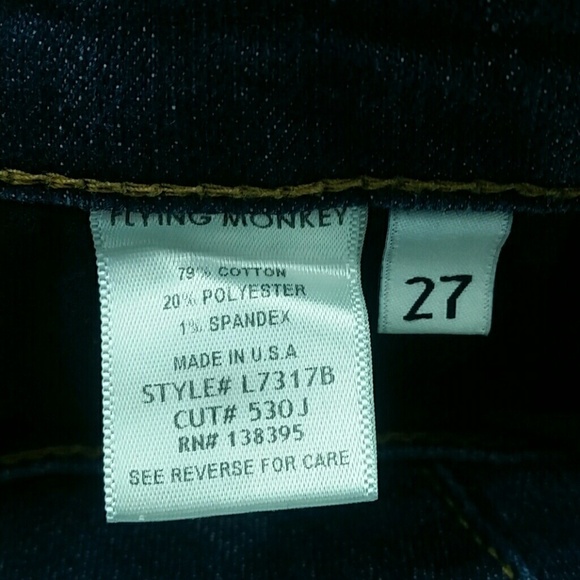 FLYING MONKEY l Dark Wash Skinny F2 - Picture 4 of 7